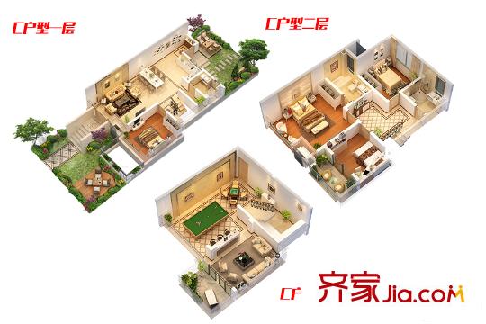 津西美墅館疊墅1#2#3#6#7#8#C戶型標(biāo)準(zhǔn)層 4室2廳3衛(wèi)1廚