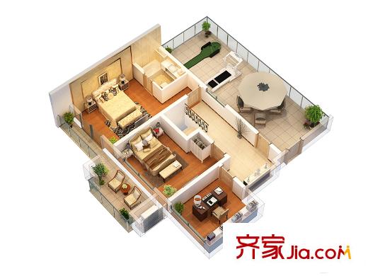 津西美墅館小高層12#13#14#C-4戶(hù)型躍層 3室1廳1衛(wèi)