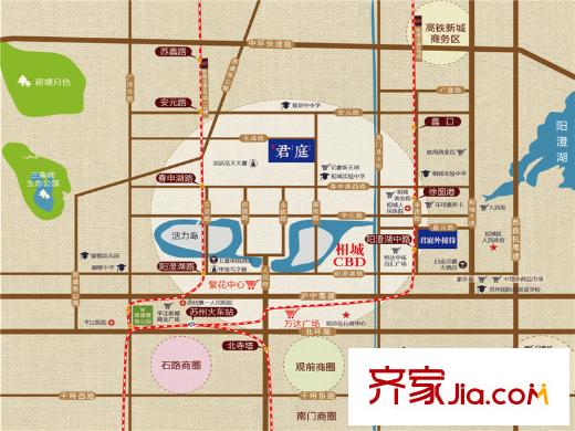 西湖君庭示意圖