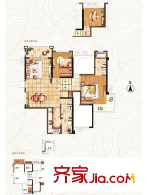 御湖灣一期1#C-1(奇）戶型 3室2廳2衛(wèi)1廚