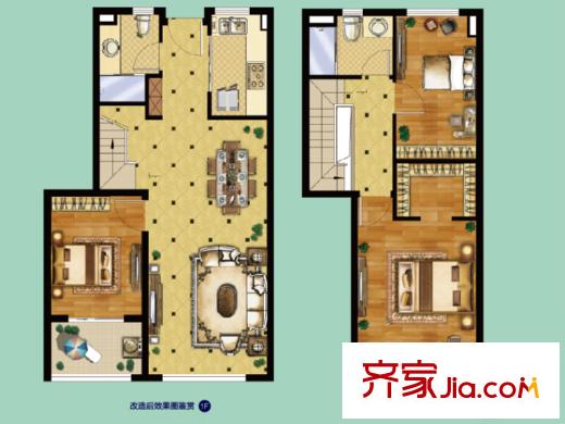 中航樾公館3#4#5#10#A2戶型97平方米 3室2廳2衛(wèi)1廚
