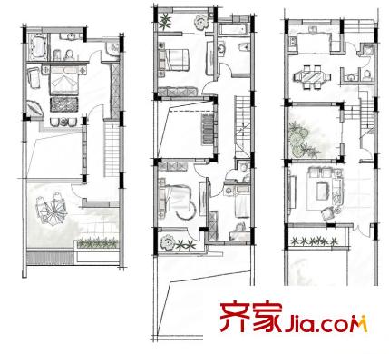 水墨江南戶型圖E3 4室3廳4衛(wèi)1廚