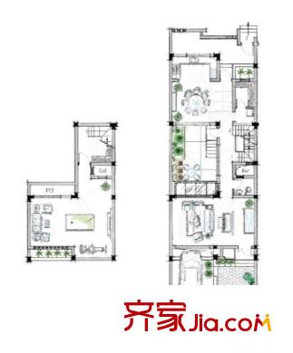 水墨江南戶型圖A1（南入） 4室3廳4衛(wèi)1廚
