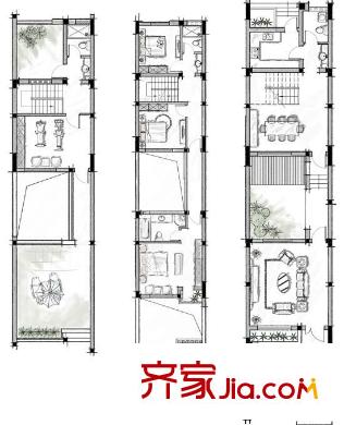 水墨江南戶型圖E4 4室3廳4衛(wèi)1廚