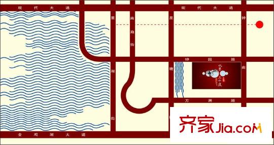 天地源水墨三十度交通圖區(qū)位圖
