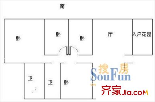 天域戶型圖戶型圖 4室2廳2衛(wèi)1廚