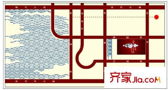 天地源水墨三十度交通圖 