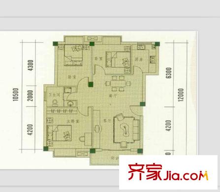 天域 3室 戶型圖