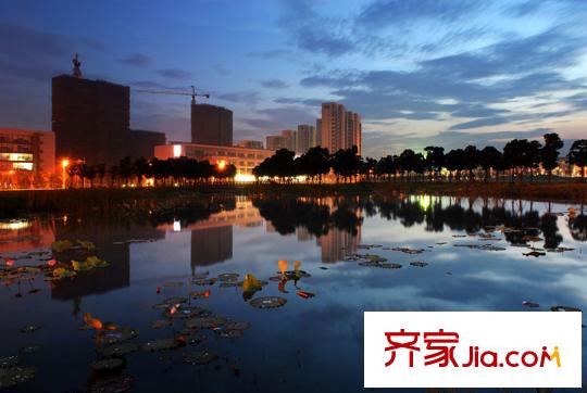 朗詩綠洲天嶼項(xiàng)目周邊科技城夜景