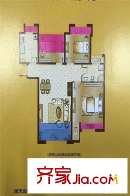 印象歐洲三期25#標(biāo)準(zhǔn)層S2戶(hù)型 3室2廳1衛(wèi)1廚