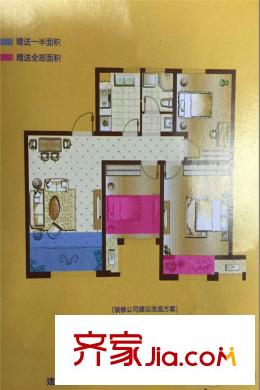 印象歐洲三期25#標(biāo)準(zhǔn)層S1戶(hù)型 3室2廳1衛(wèi)1廚