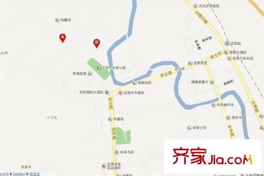 定西?天慶嘉園交通圖