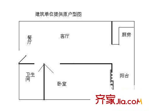 蘭新清洗公司家屬院  1室  戶(hù)型圖