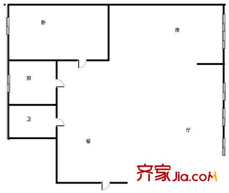 省農(nóng)付家屬院戶型圖兩室兩廳一衛(wèi)一廚 2室2廳1衛(wèi)1廚