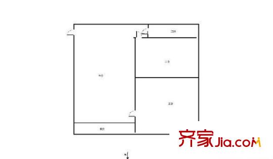 橋門新居 2室 戶型圖