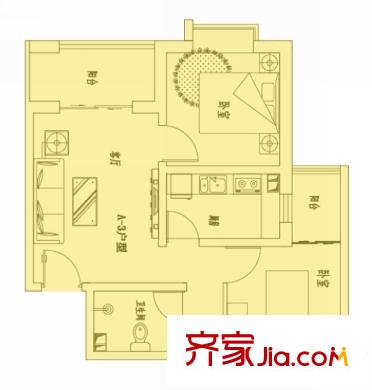 橋門新居 2室 戶型圖