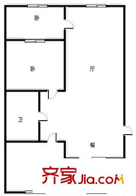 蘭橡小區(qū)戶型圖三室兩廳一廚一衛(wèi) 3室2廳1衛(wèi)1廚