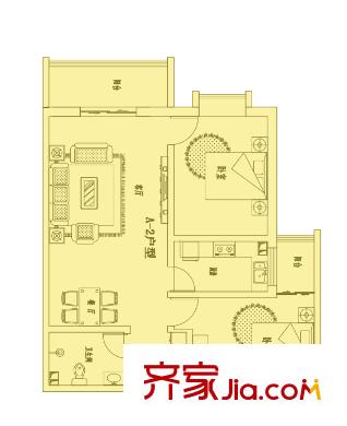蘭州煉油總廠家屬院 2室 戶型圖