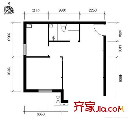 服務(wù)公司家屬院(舊大路)戶型圖 服務(wù)公司家屬院（舊大路） 1室  戶型圖 1室2廳1衛(wèi)1廚
