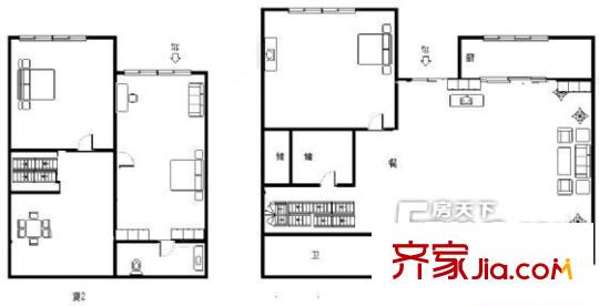 蘭州市郵政局家屬院(郵電大樓)戶型圖甘肅省郵政局家屬院（二熱） 3室 戶型圖 3室3廳2衛(wèi)1廚