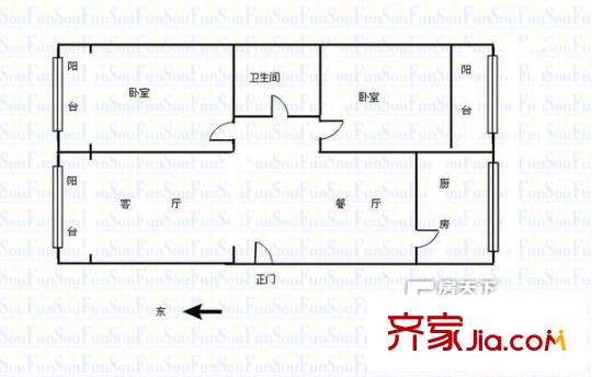 凱大大廈  2室  戶型圖