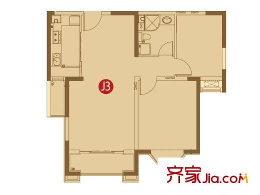 蘭州大名城A區(qū)1#2#3#5#6#8#11#12#17#18#J3戶型 2室2廳1衛(wèi)1廚