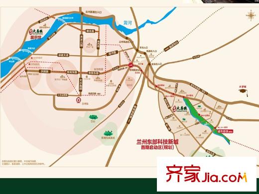 蘭州大名城交通圖