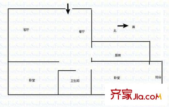 聚東望景  2室  戶型圖