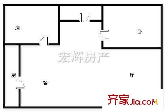 聚東望景  2室  戶型圖