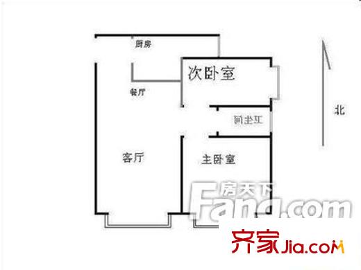交通大學(xué)家屬院  2室  戶型圖