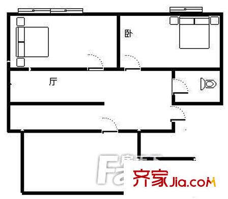 公交公司家屬院(秀川)戶型圖公交公司家屬院（秀川） 2室 戶型圖 3室1廳1衛(wèi)1廚