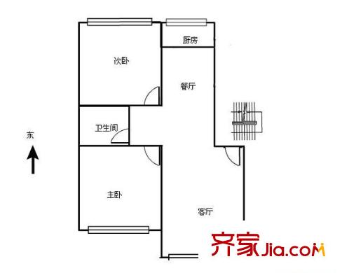 花鳥魚市場 2室 戶型圖