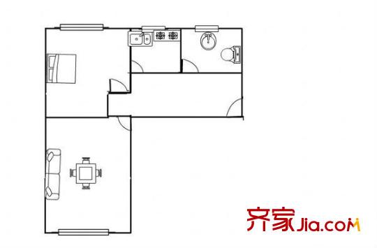 六和物業(yè)小區(qū)戶型圖六和物業(yè) 1室 戶型圖 1室1廳1衛(wèi)1廚