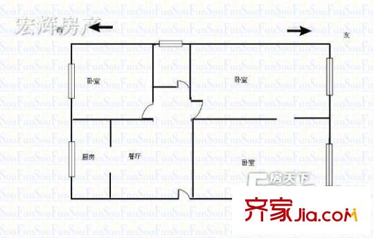 藍星公司家屬院 戶型圖