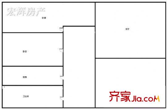 甘肅省土特產(chǎn)家屬院  2室 戶型圖
