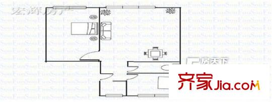 工行家屬院(大潤(rùn)發(fā)對(duì)面)戶型圖工行家屬院（大潤(rùn)發(fā)對(duì)面） 2室 戶型圖 2室2廳1衛(wèi)1廚