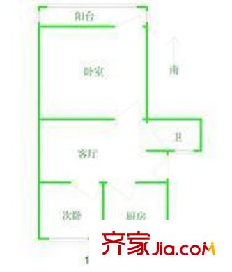 水電設(shè)計院家屬院  2室  戶型圖