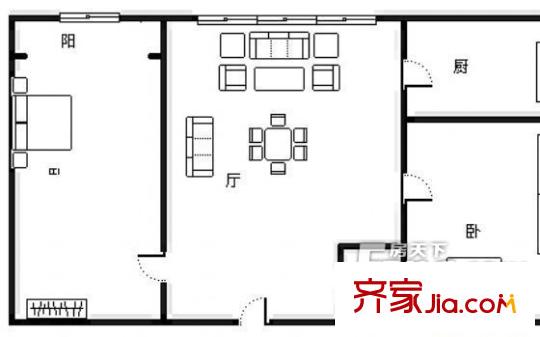 怡柏園小區(qū)  2室  戶(hù)型圖