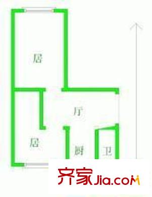 水電設計院家屬院  2室  戶型圖