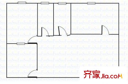 水電設(shè)計院家屬院  2室  戶型圖