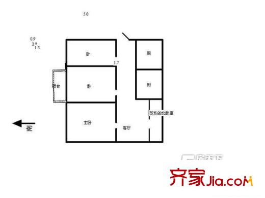 甘肅省建筑設(shè)計研究所家屬院 4室 戶型圖