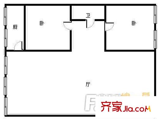 安多飯店物業(yè)  2室  戶型圖