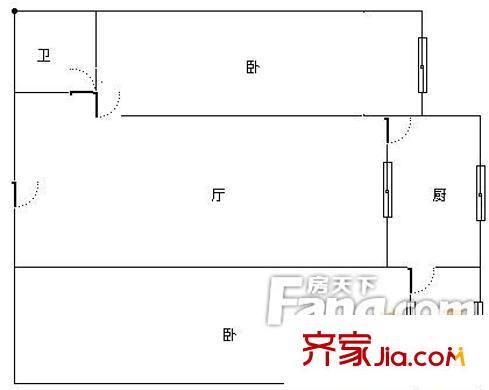 蘭柴廠家屬院 2室 戶型圖