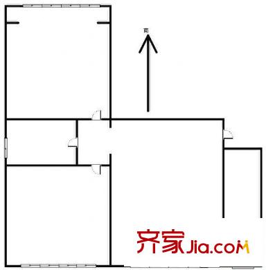 藥檢所家屬院  2室  戶型圖