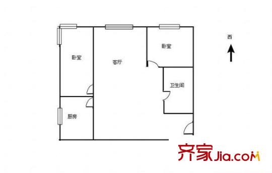市規(guī)劃局家屬院 2室 戶型圖