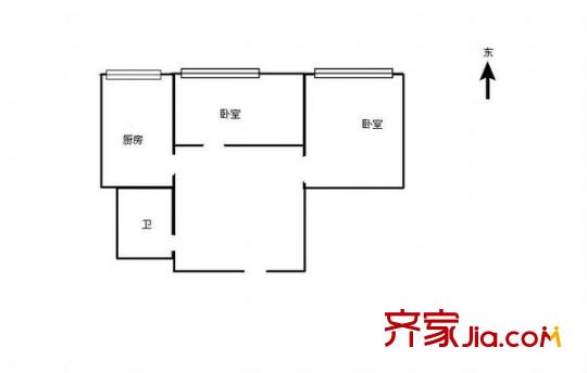 五礦小苑 2室 戶型圖