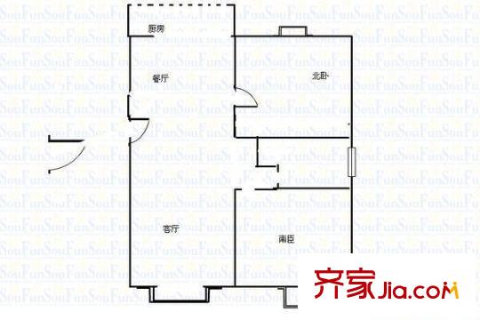 蘭州市運(yùn)輸公司家屬院戶型圖市運(yùn)輸公司家屬院   2室  戶型圖 2室2廳1衛(wèi)1廚