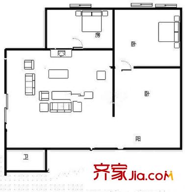 華亮家園戶型圖三室兩廳一廚一衛(wèi) 3室2廳1衛(wèi)1廚
