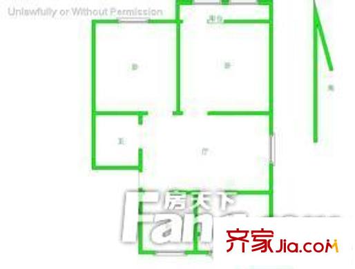 工交局家屬院  2室  戶型圖