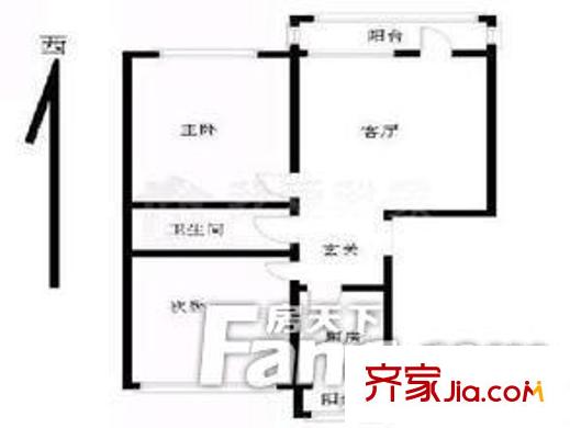 南苑小區(qū)  2室  戶(hù)型圖